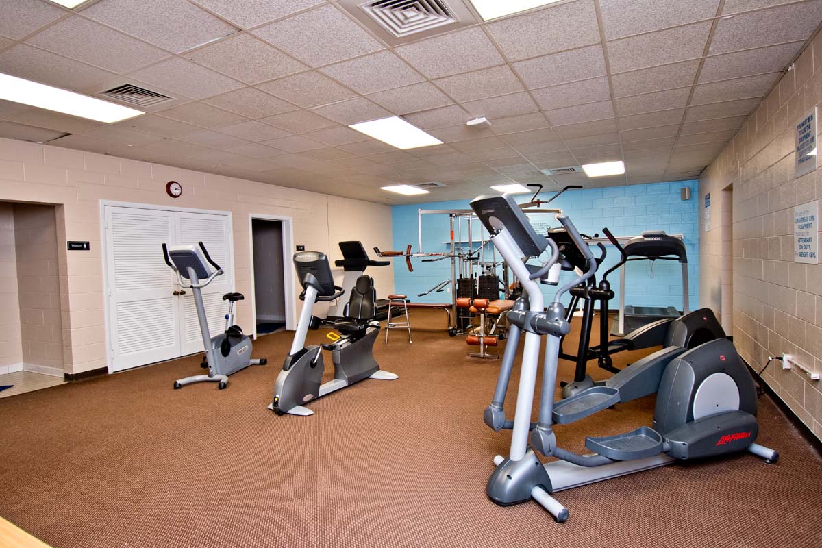 Exercise Room with Multiple Machines