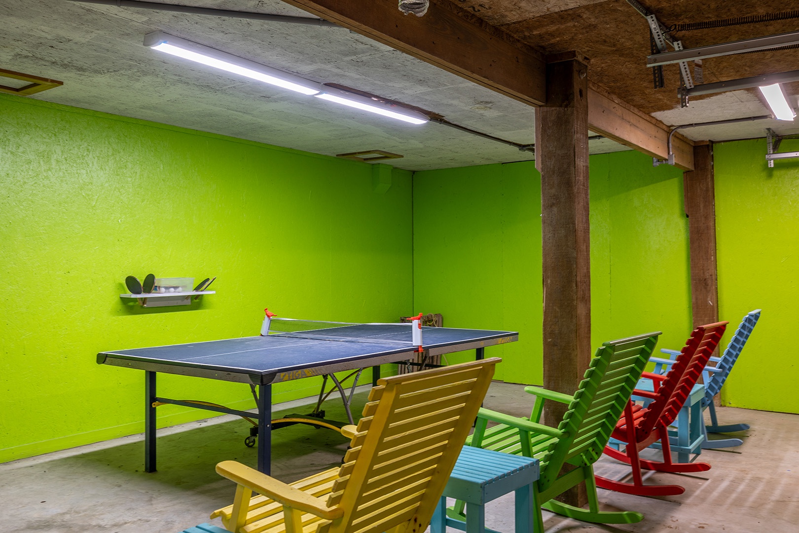 Garage with Ping Pong Table