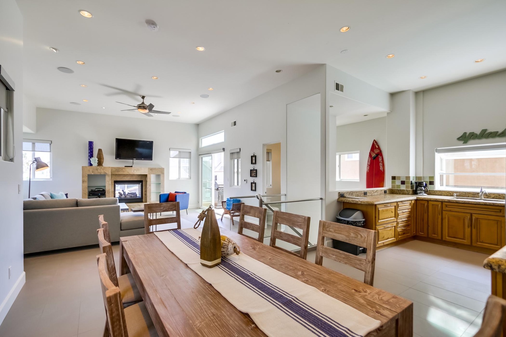 Dining area and kitchen