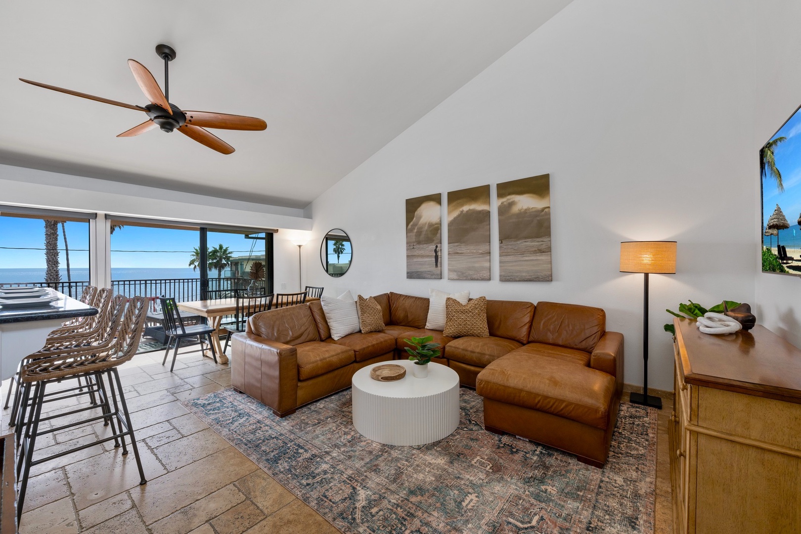 Vaulted ceilings and ocean views