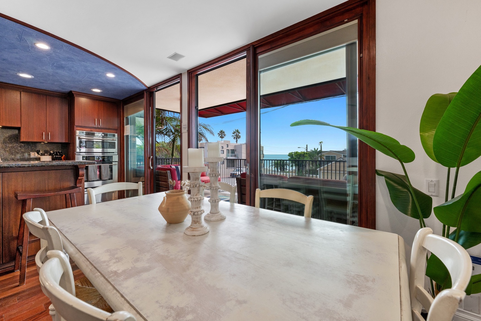 Dining set with water views