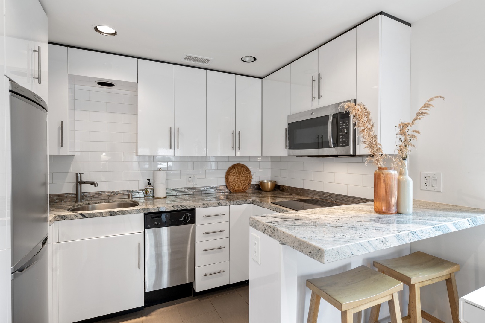 Full kitchen in the guest house