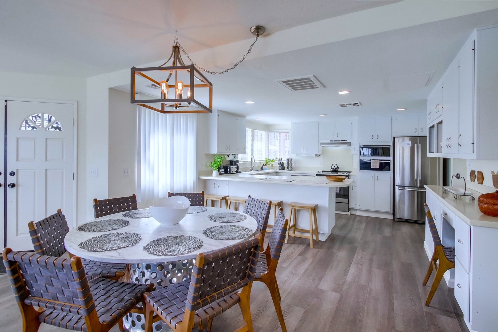 Dining table and breakfast bar