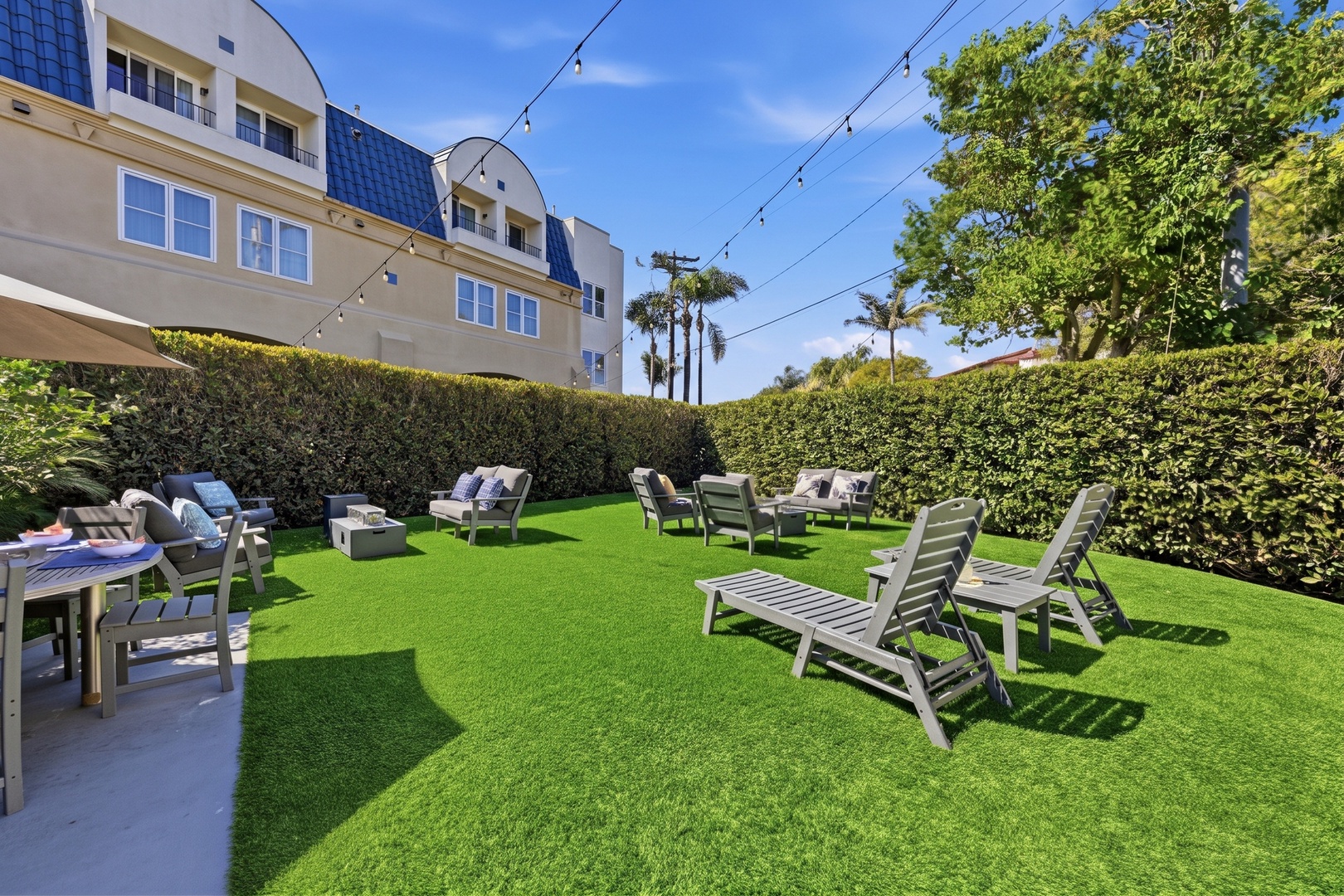 Shared yard space with your own seating