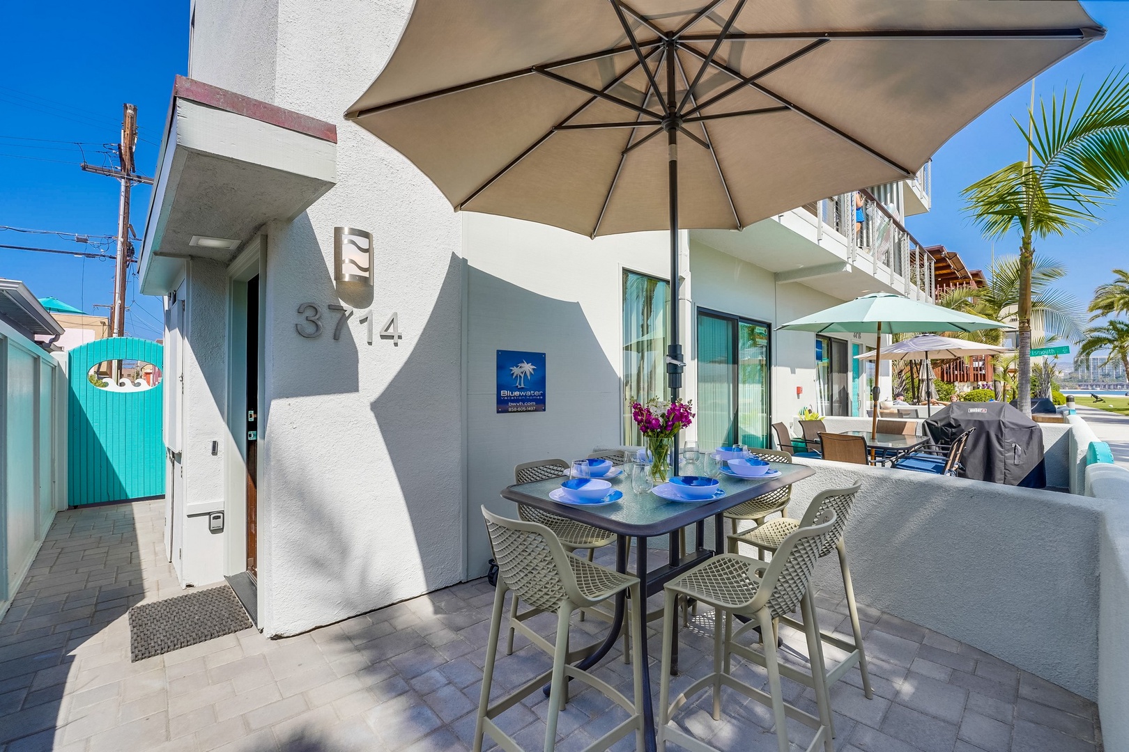 Patio and on the beach level