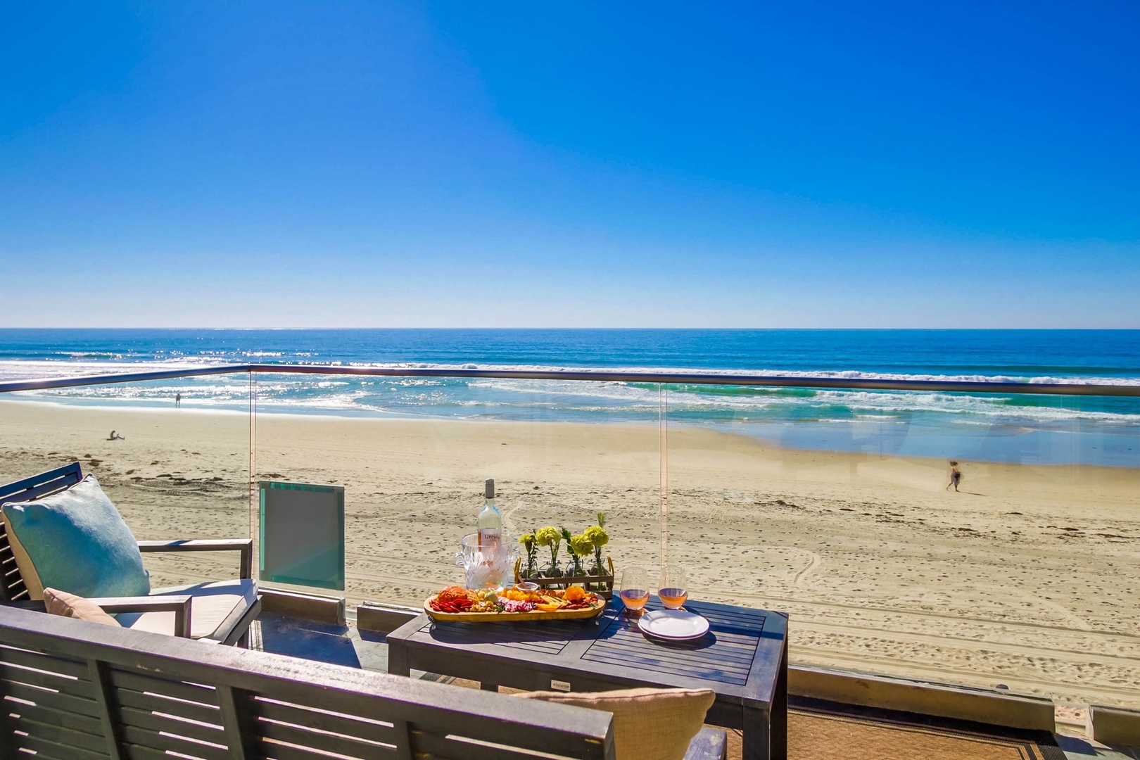 Beachfront balcony