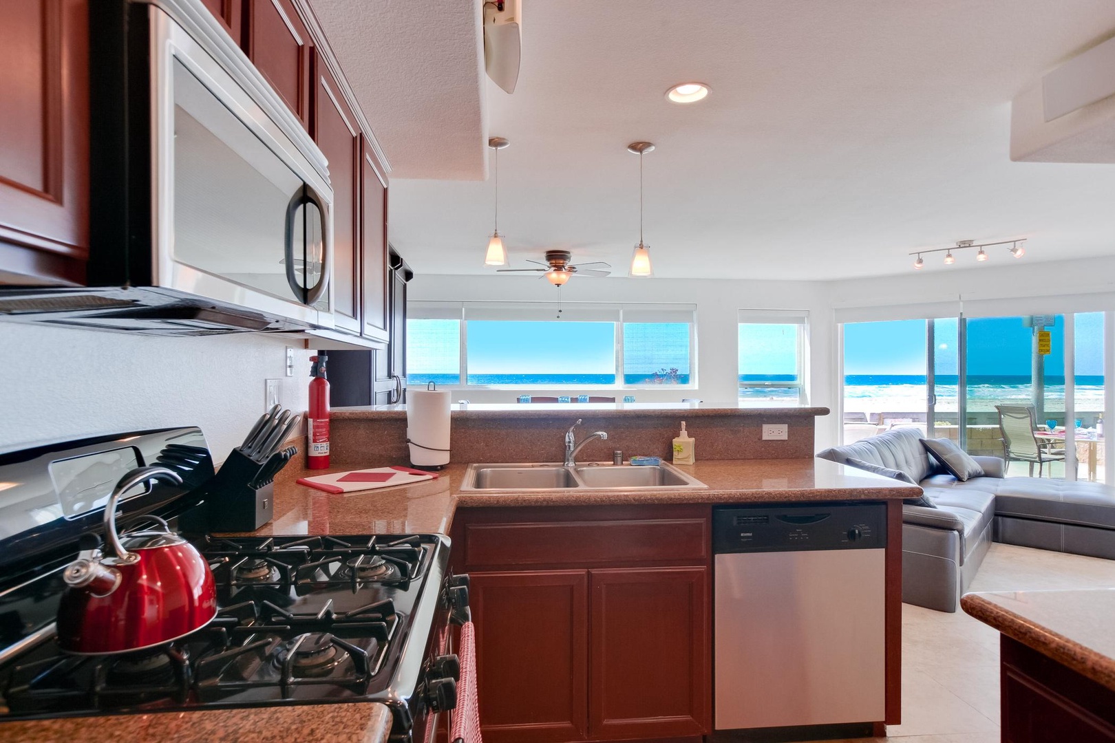 Ocean view kitchen