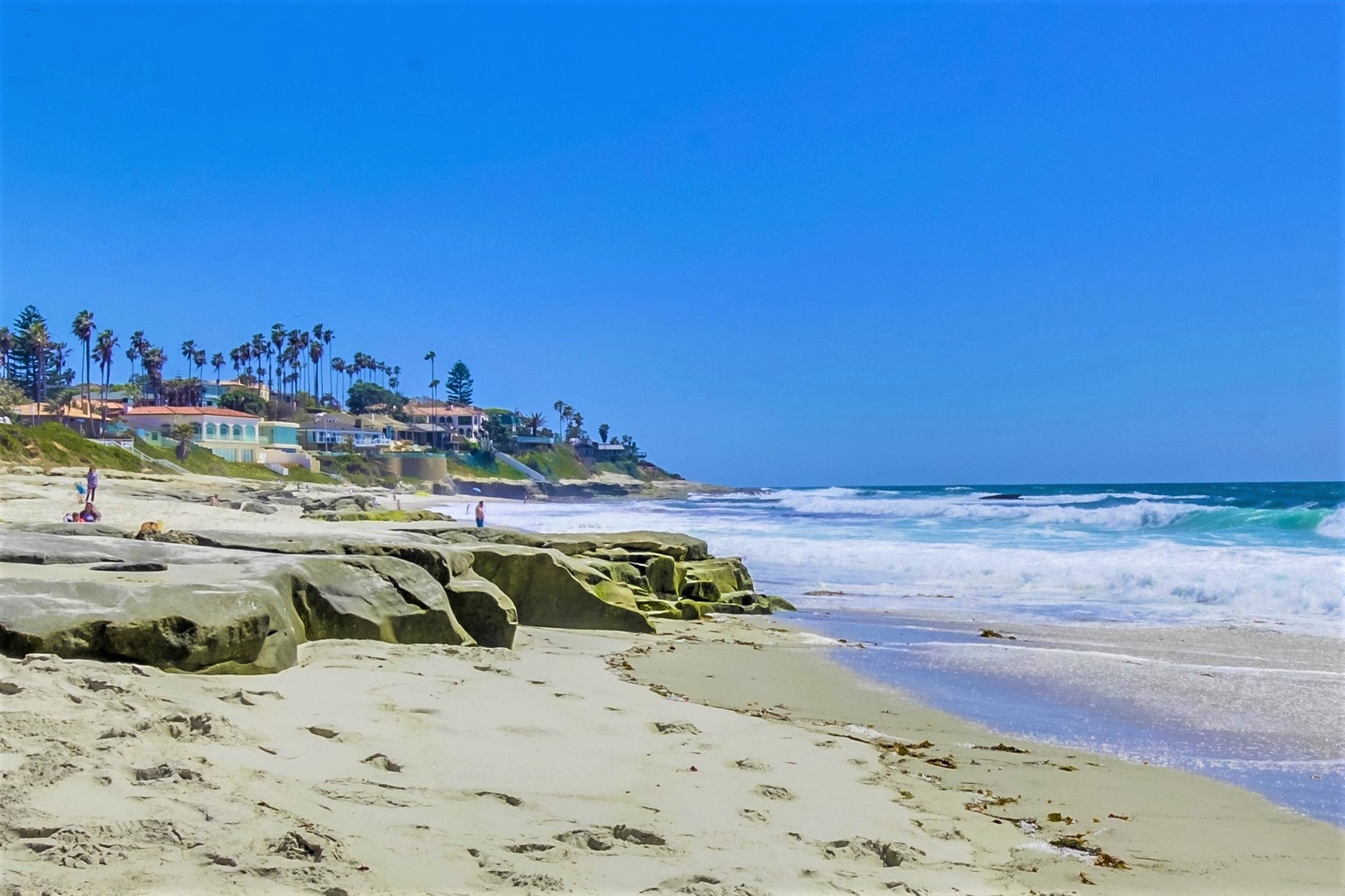 Ever-changing sandstone beach