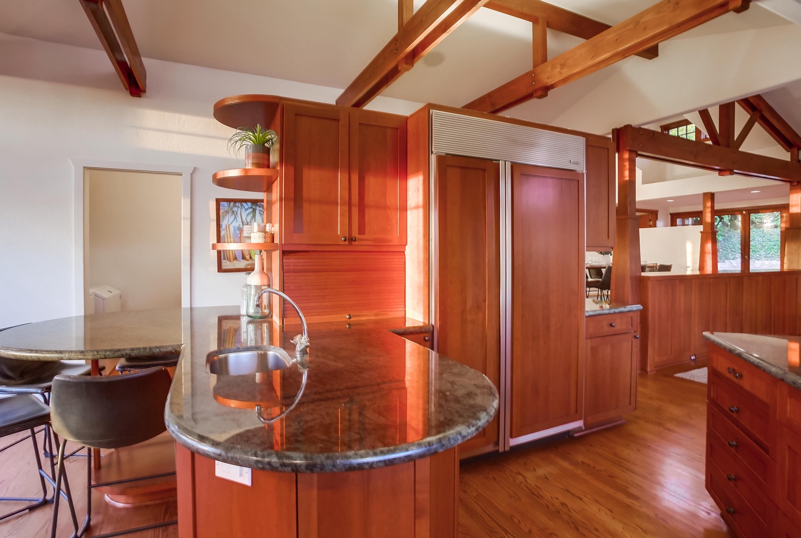 Hardwood cherry cabinetry