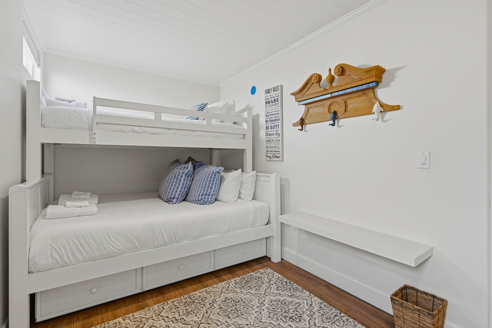 Twin over full sleeps 2 adult or 3 children