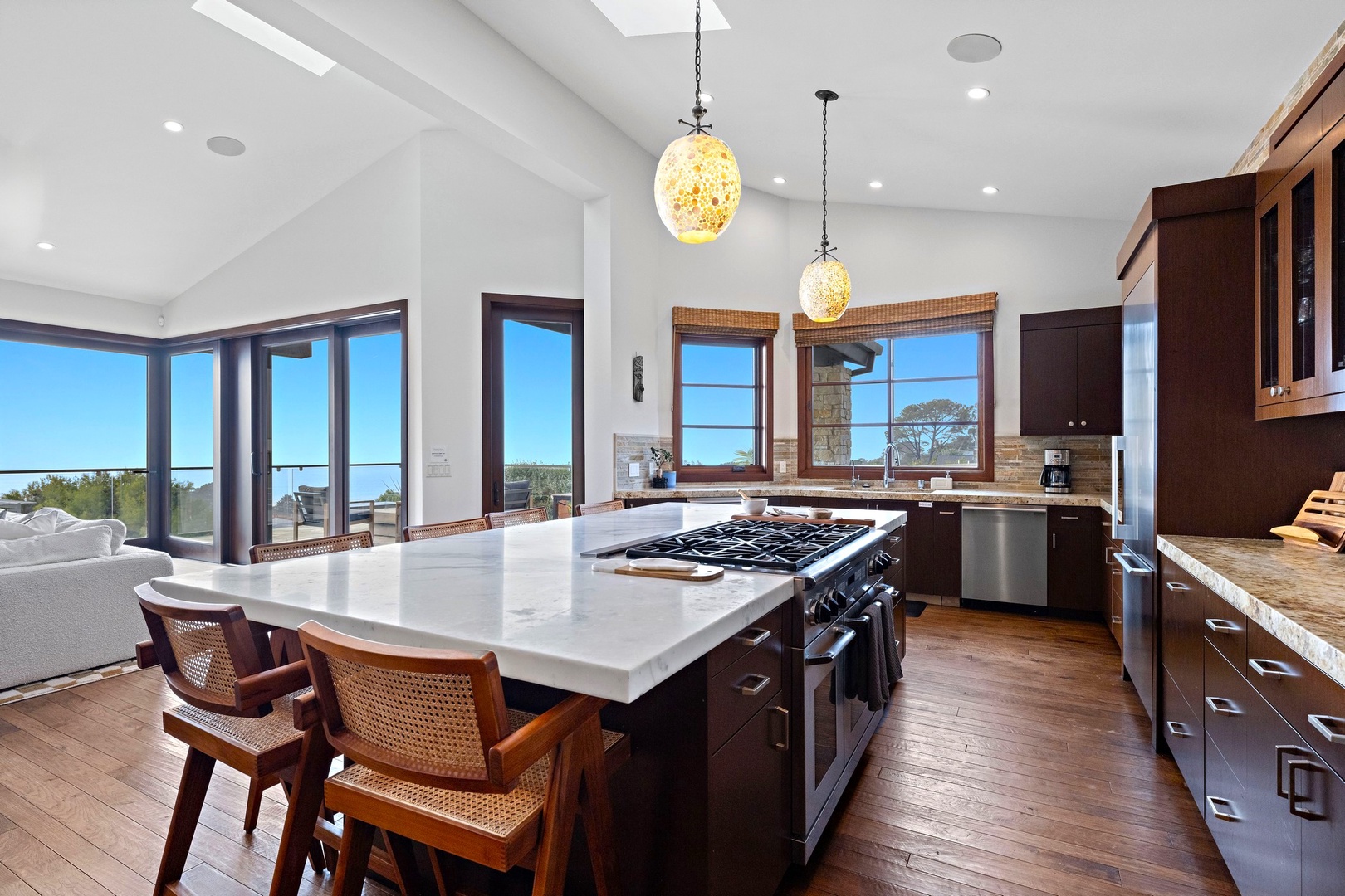 Ocean views from the kitchen