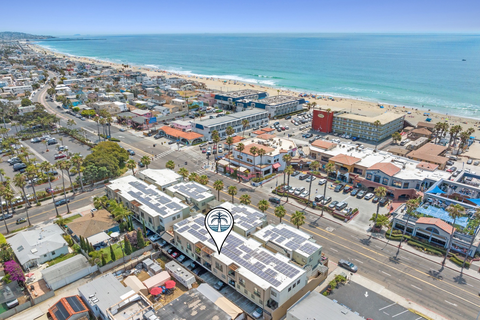 Looking south down Mission Beach