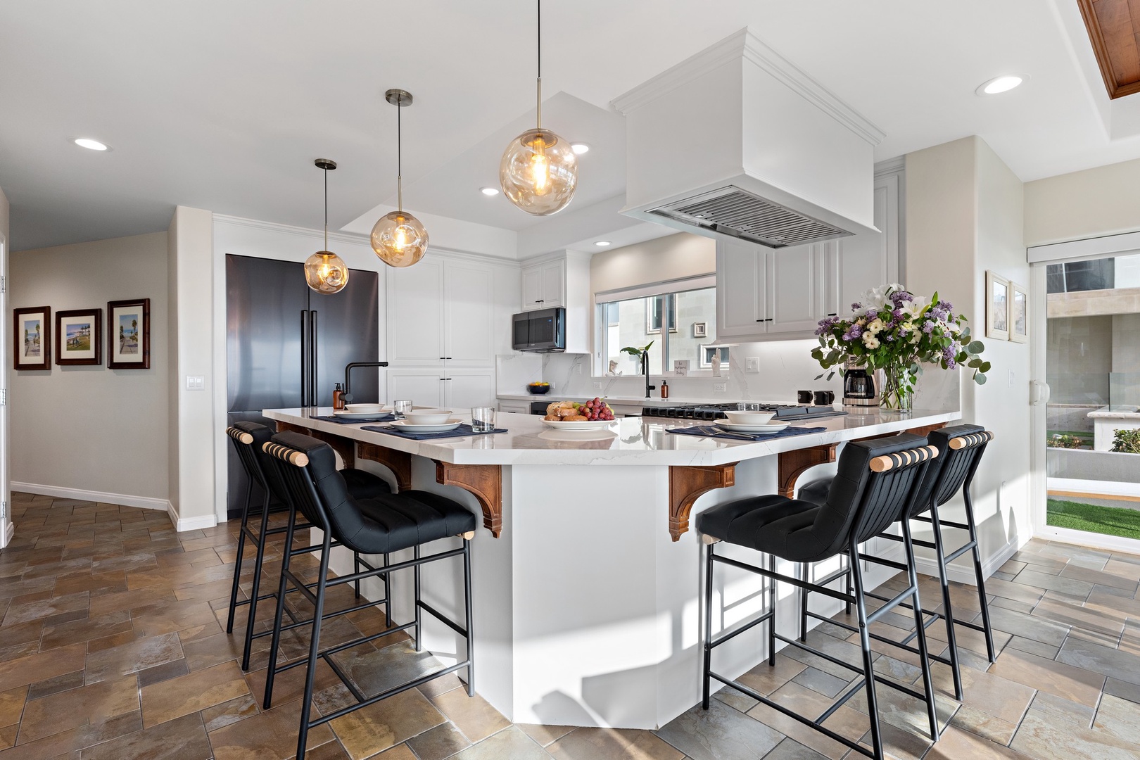 Stylish kitchen and breakfast bar