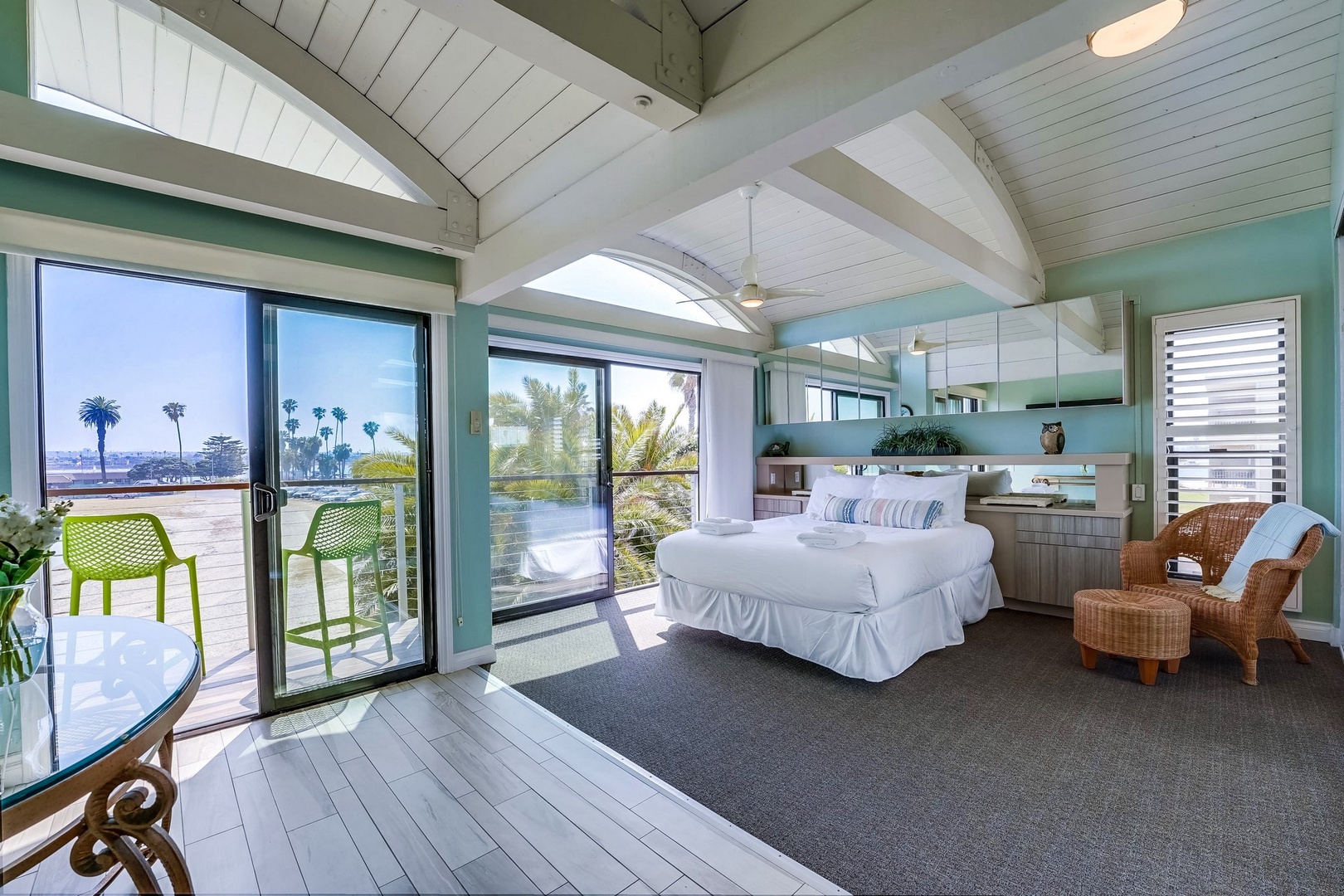 Primary bedroom with sweeping views