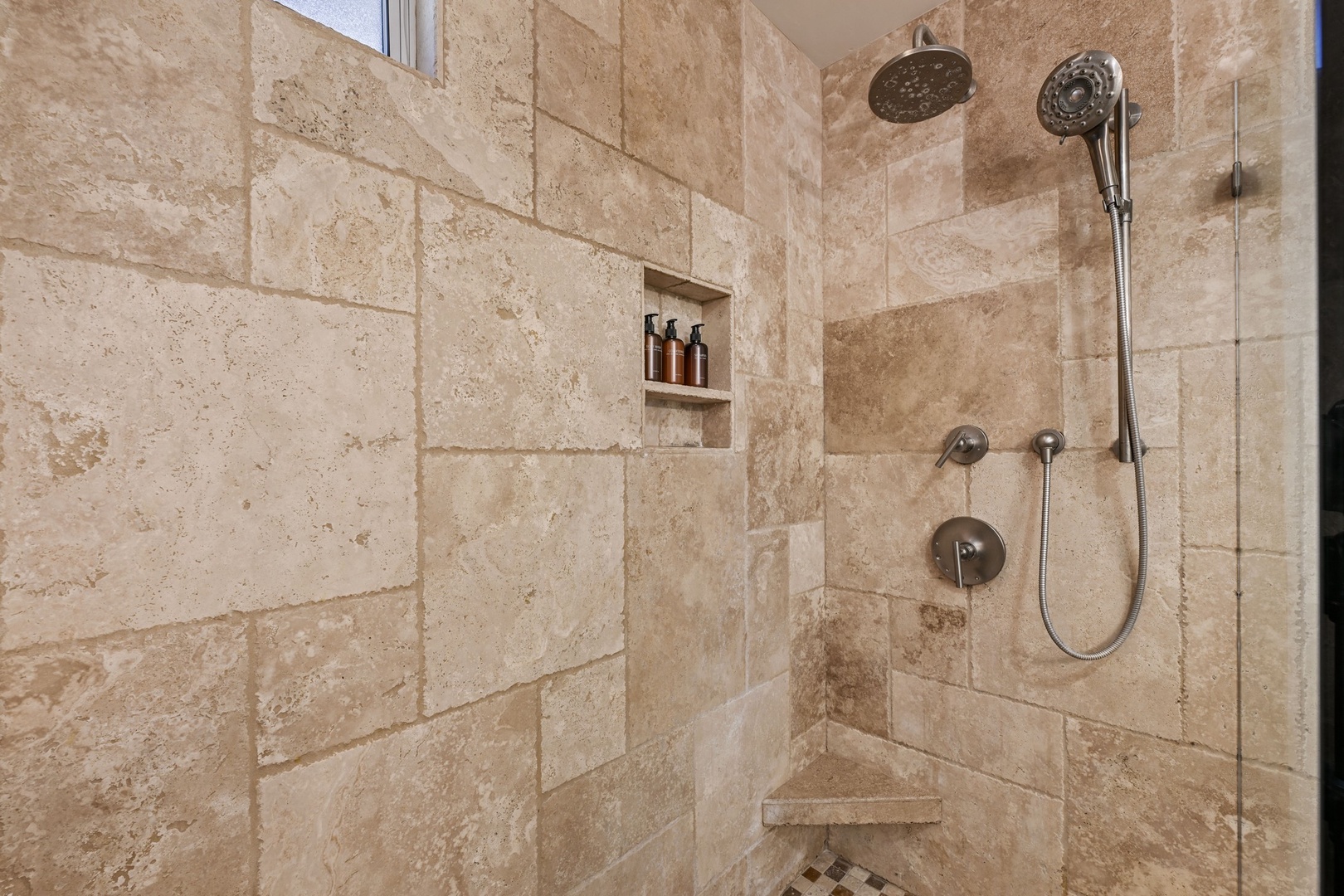 En suite bath with shower