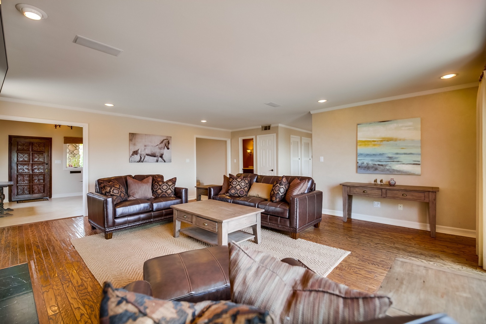 Living room with comfortable furnishings