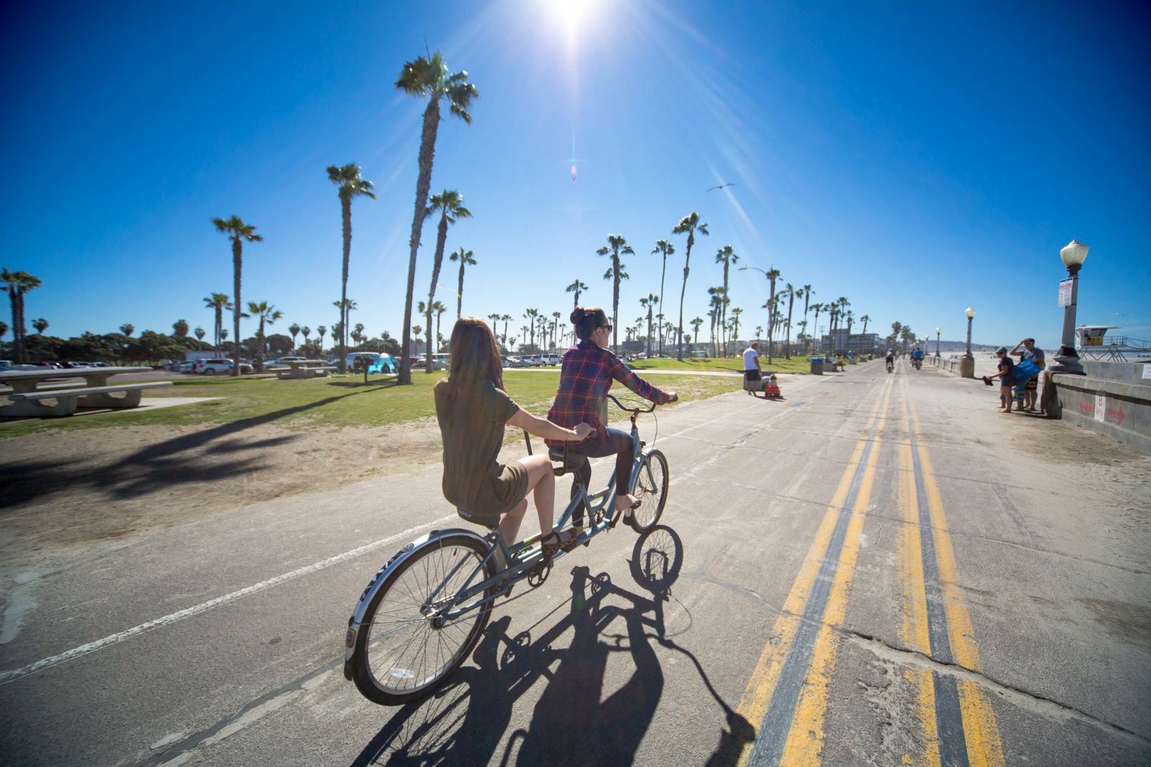 Rent bikes and cruise the boardwalk