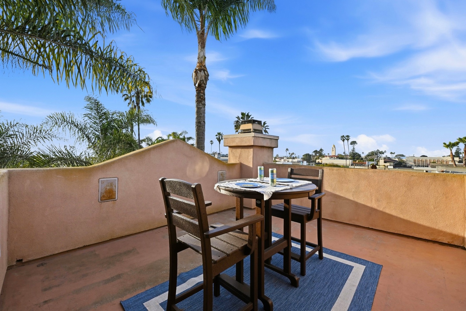 Pub table on the Rooftop Deck