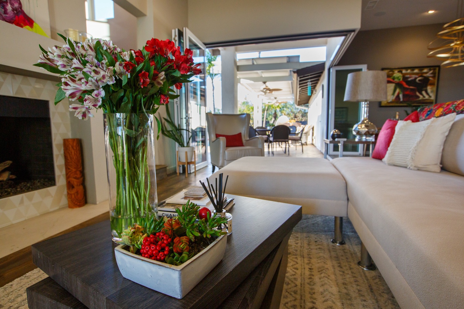 Living Room towards the pool area