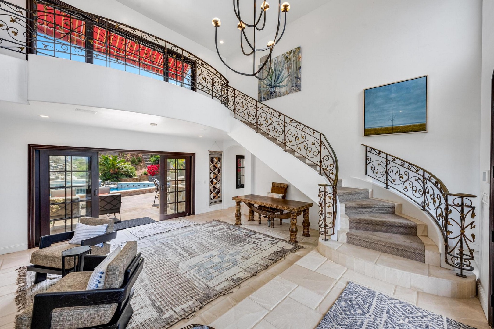 Entry foyer leads to the swimming pool