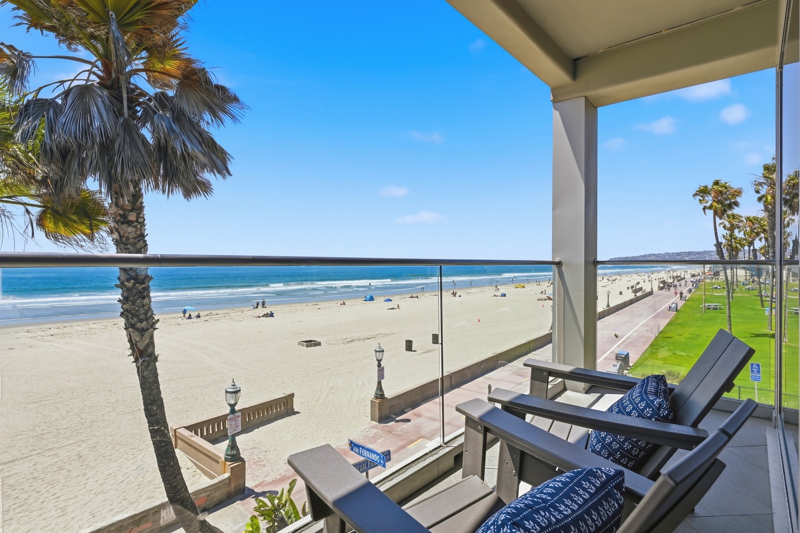 Lounge on the oceanfront balcony