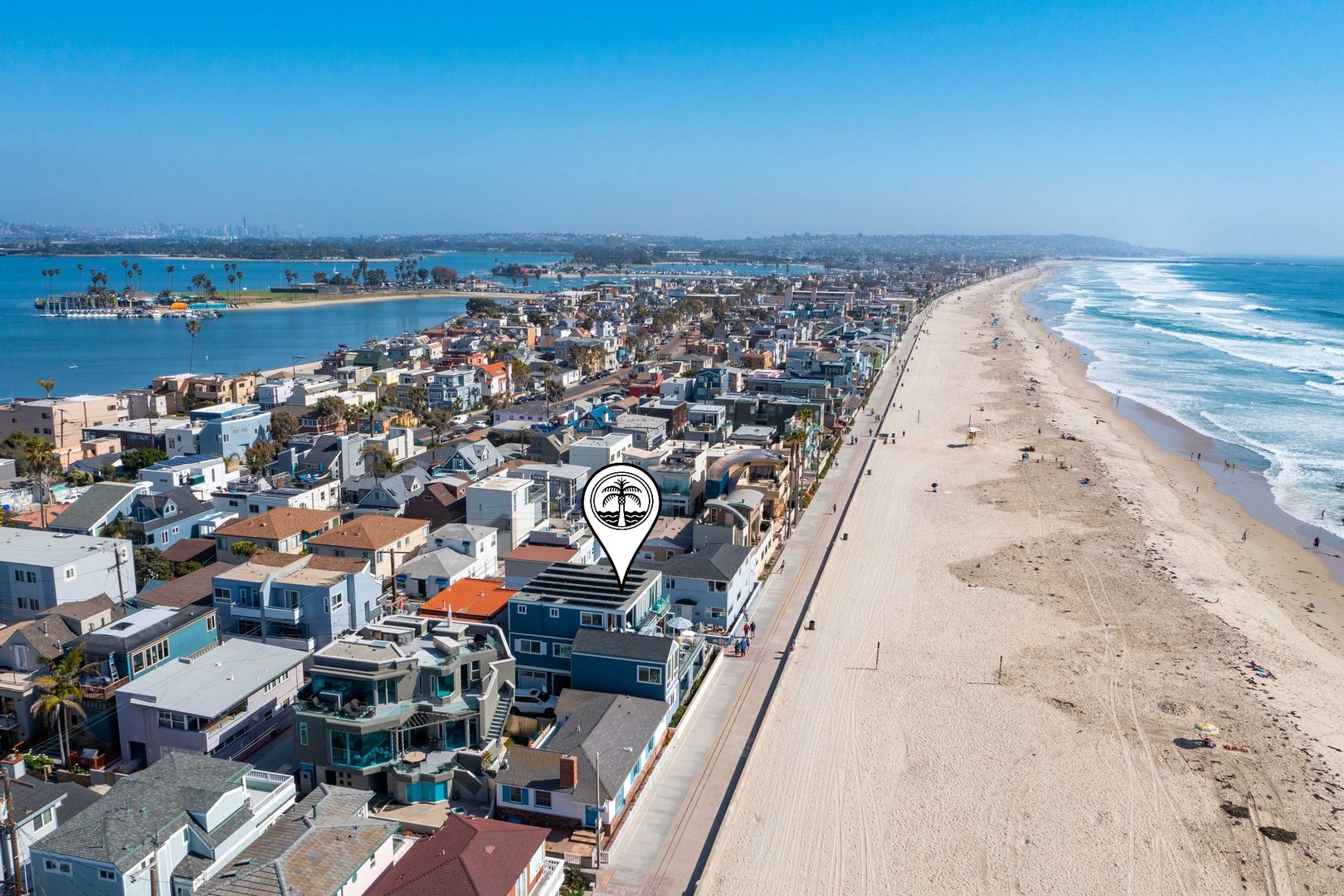 Looking south towards Mission Beach