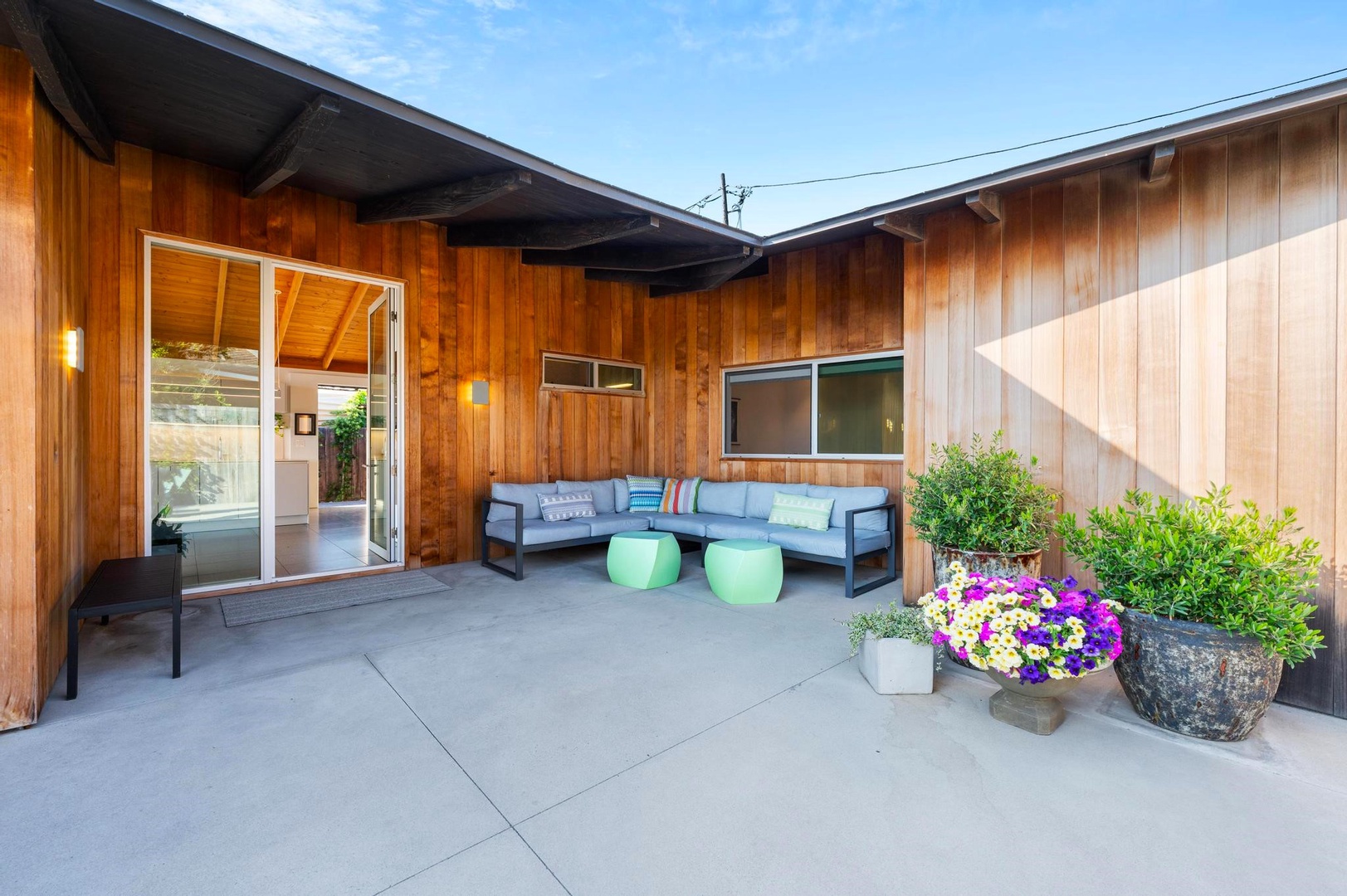 Melt into this outdoor seating nook