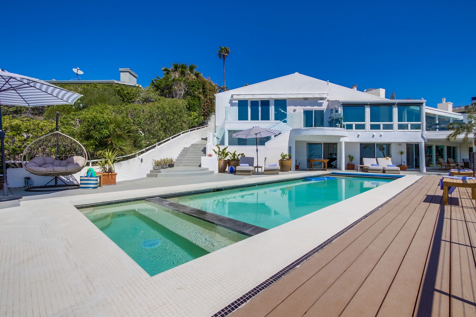 Blue skies and clear water