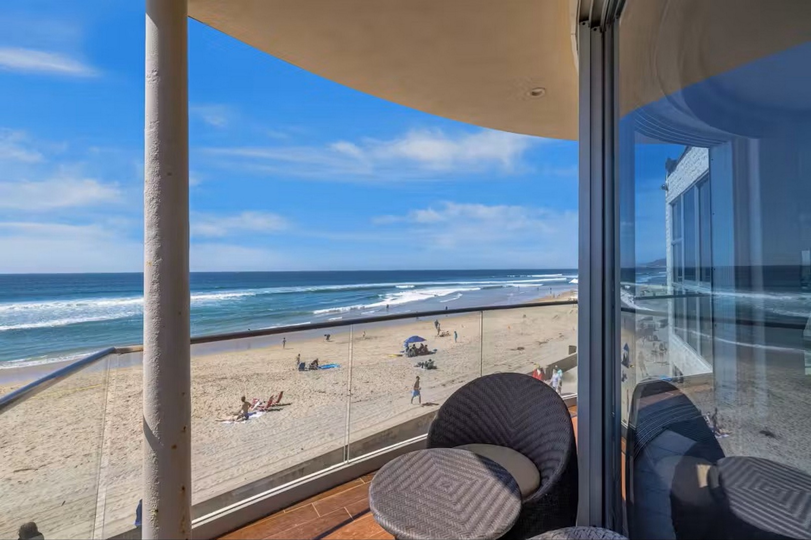 Watch the waves roll in from your private balcony