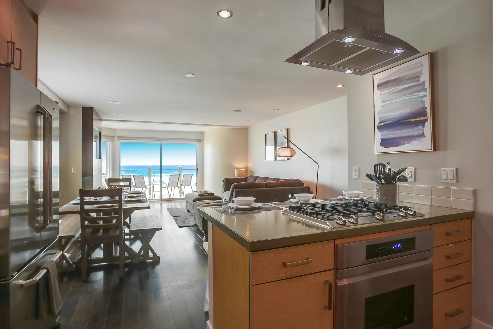 Ocean views from the kitchen