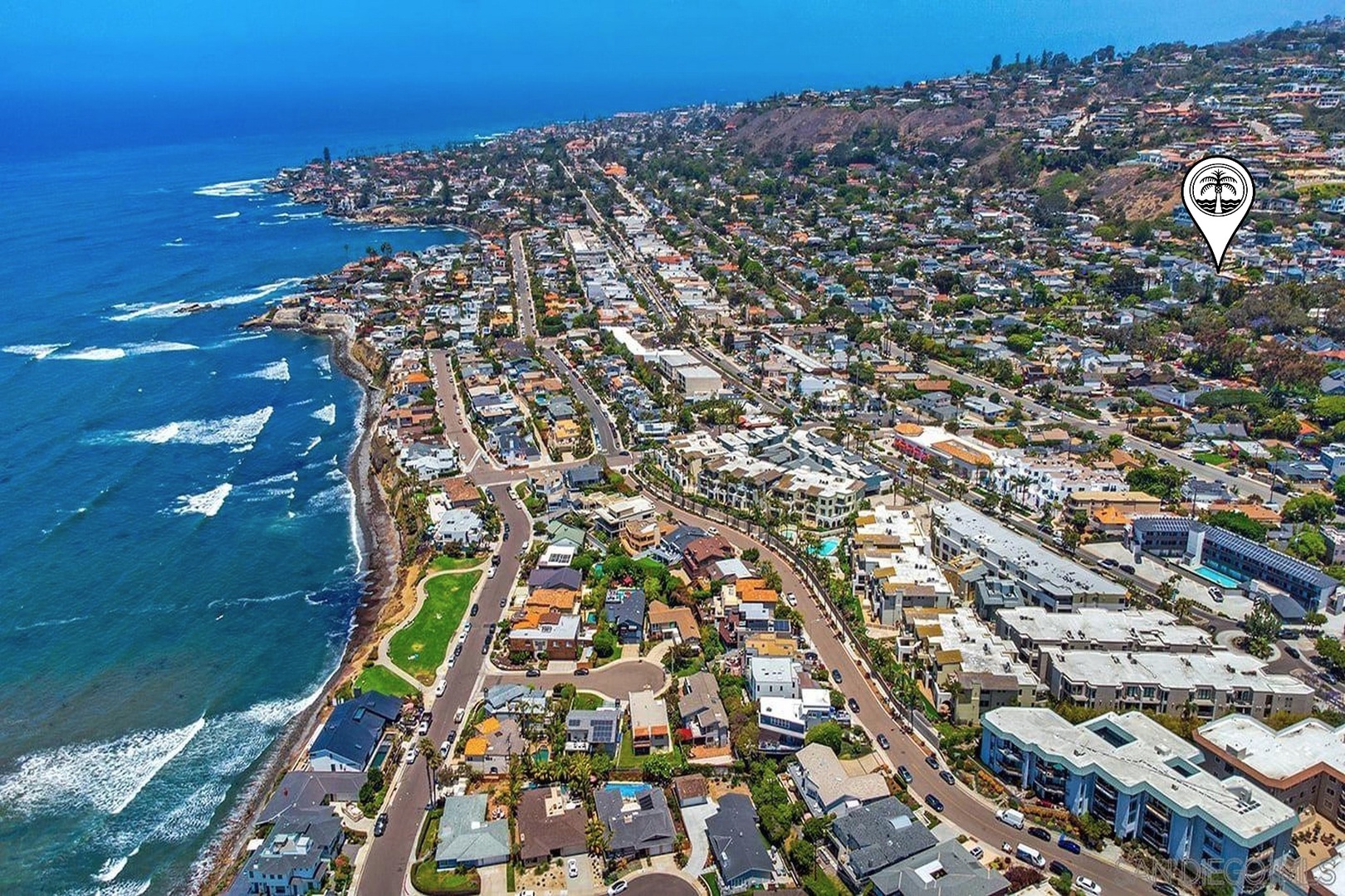 Overview of Bird Rock in La Jolla