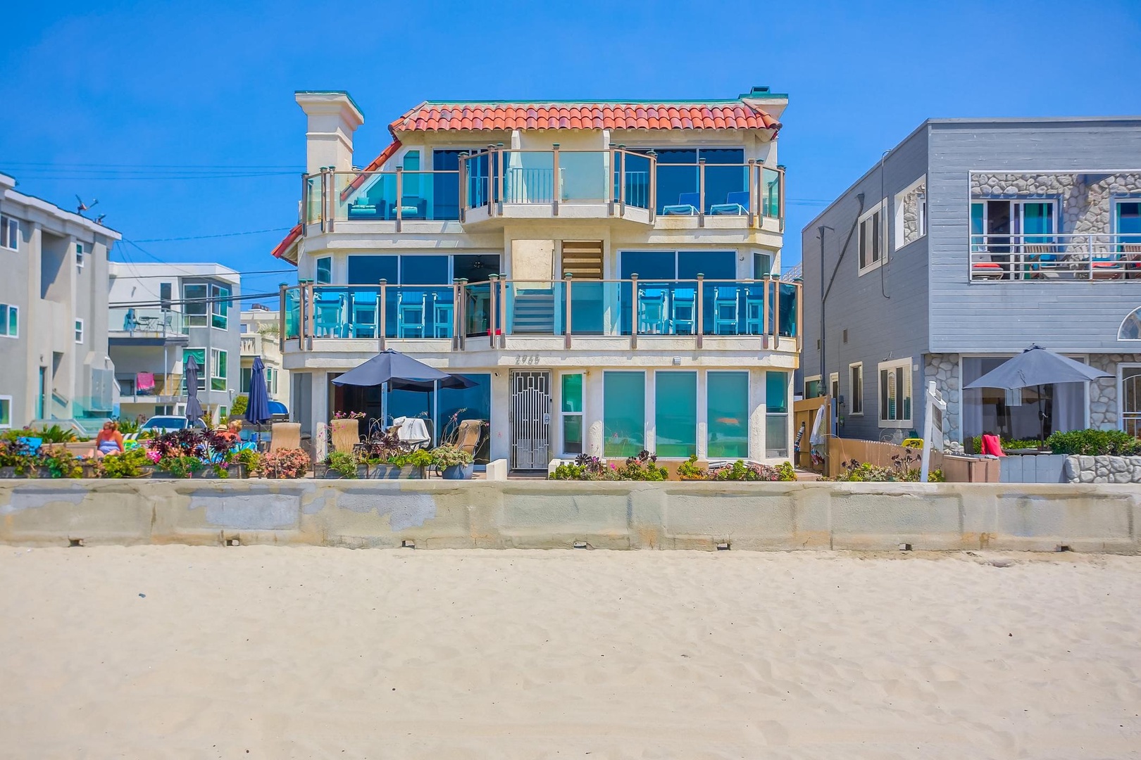 On the beach and boardwalk