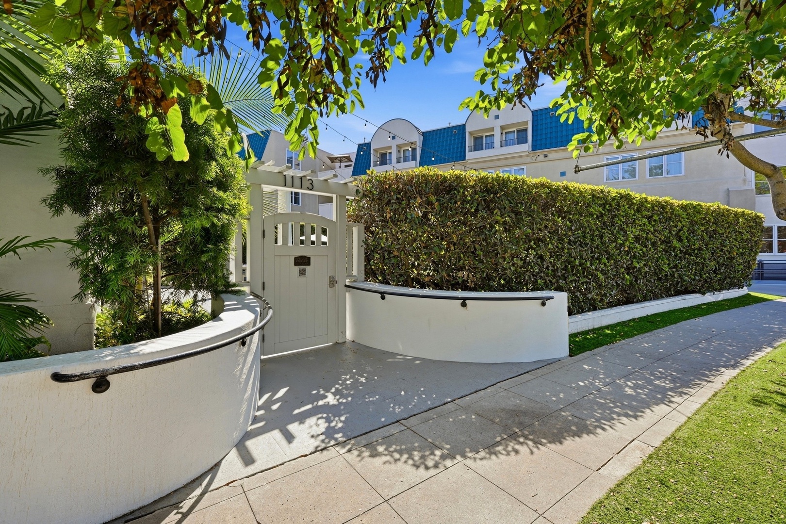 Gated entrance from Adella St. in Coronado