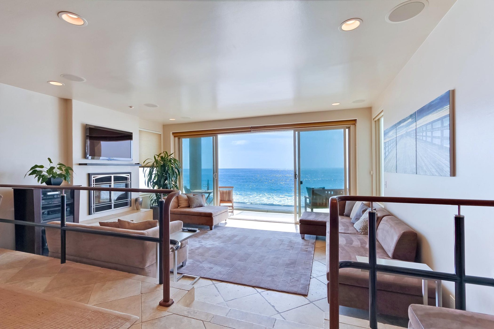 Ocean views from the living room