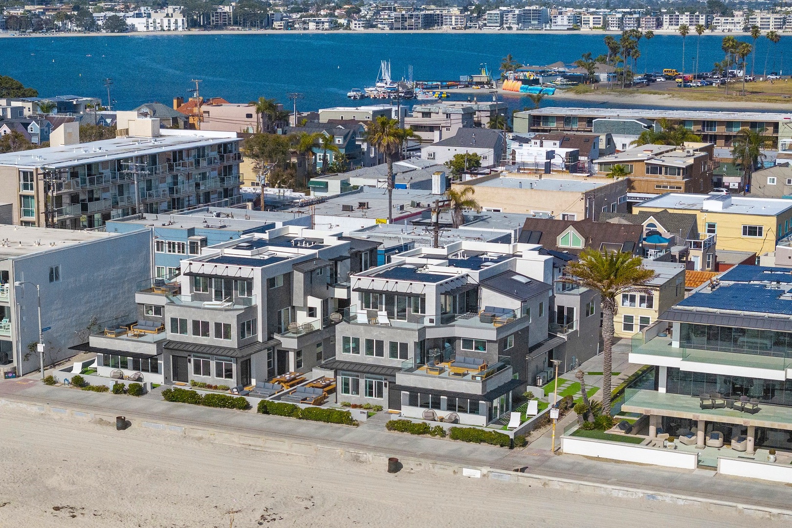 Right on the Mission Beach Boardwalk