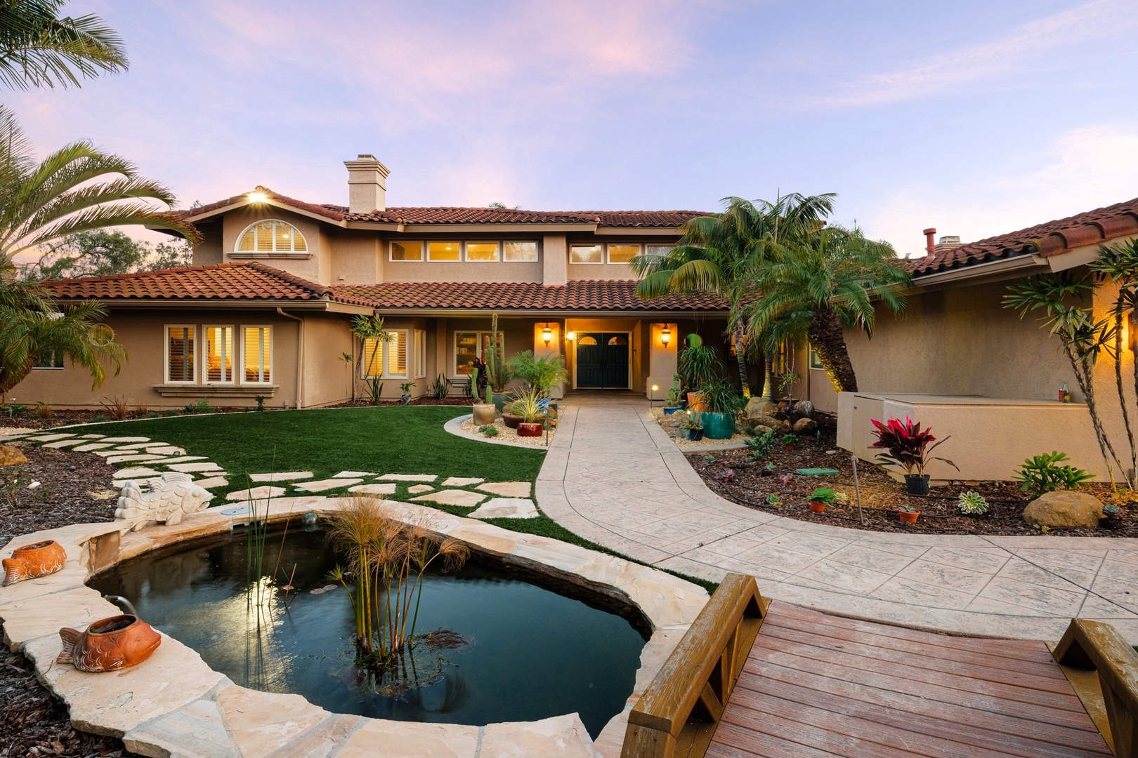 Front yard Koi Pond and waterfall