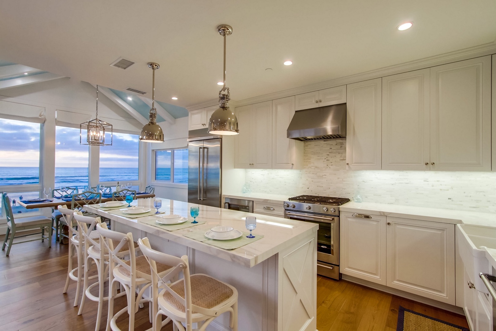 Kitchen and dining areas