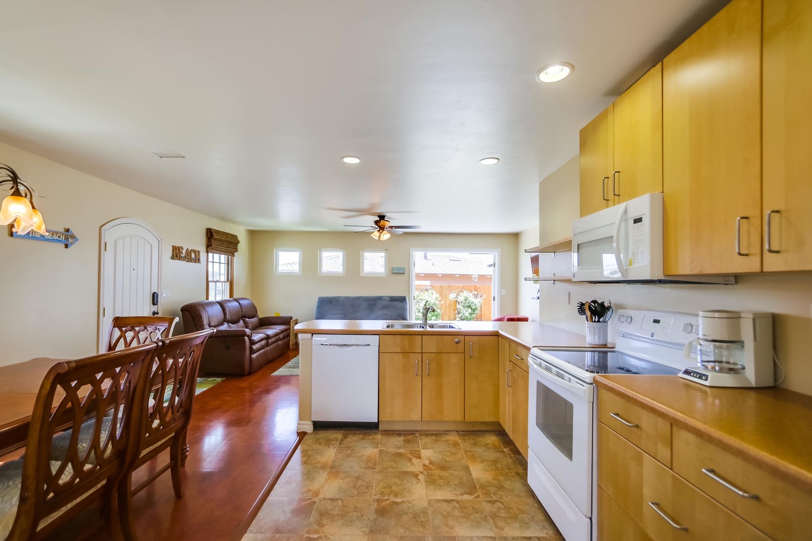 Kitchen stocked with basics