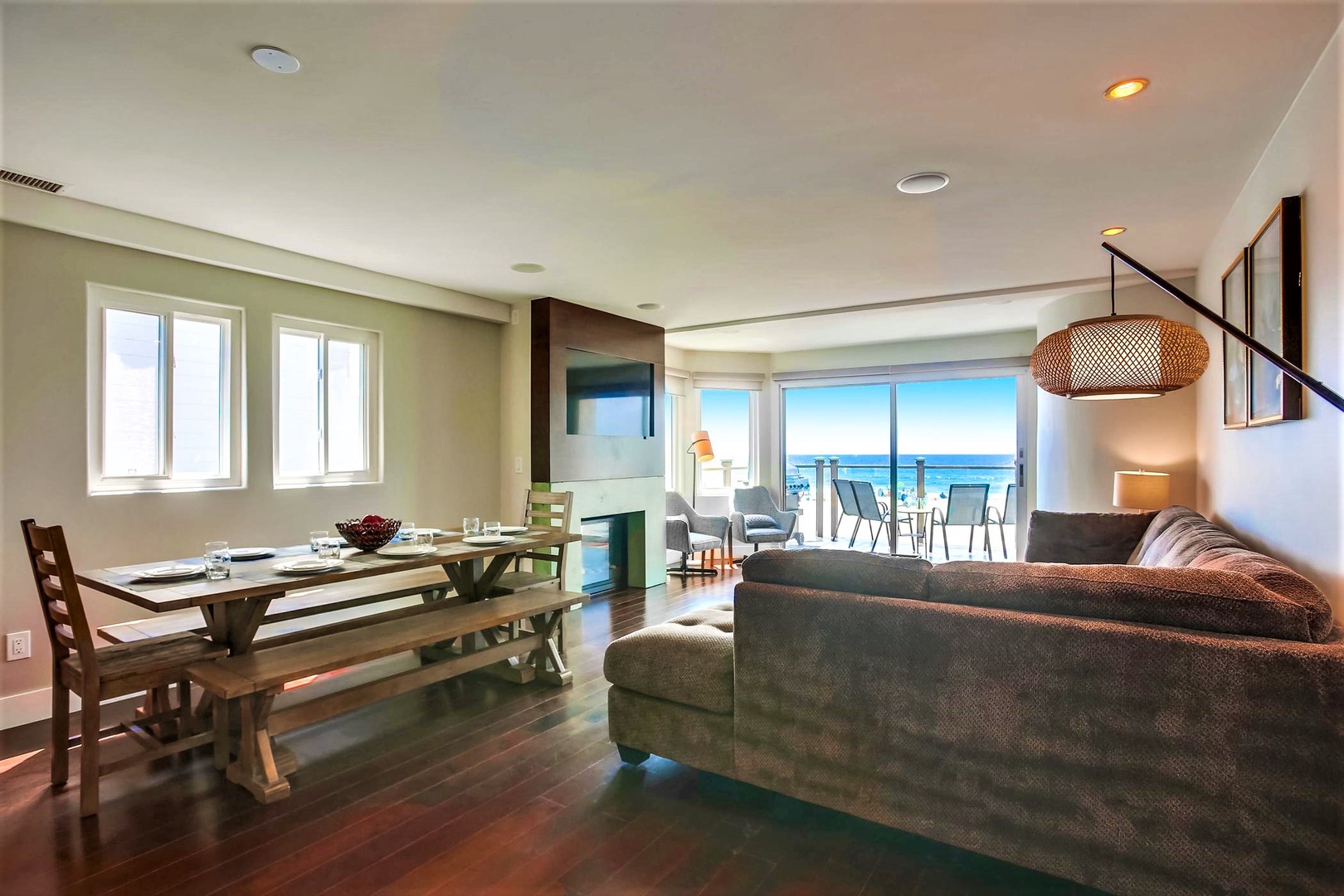 Living room with ocean views