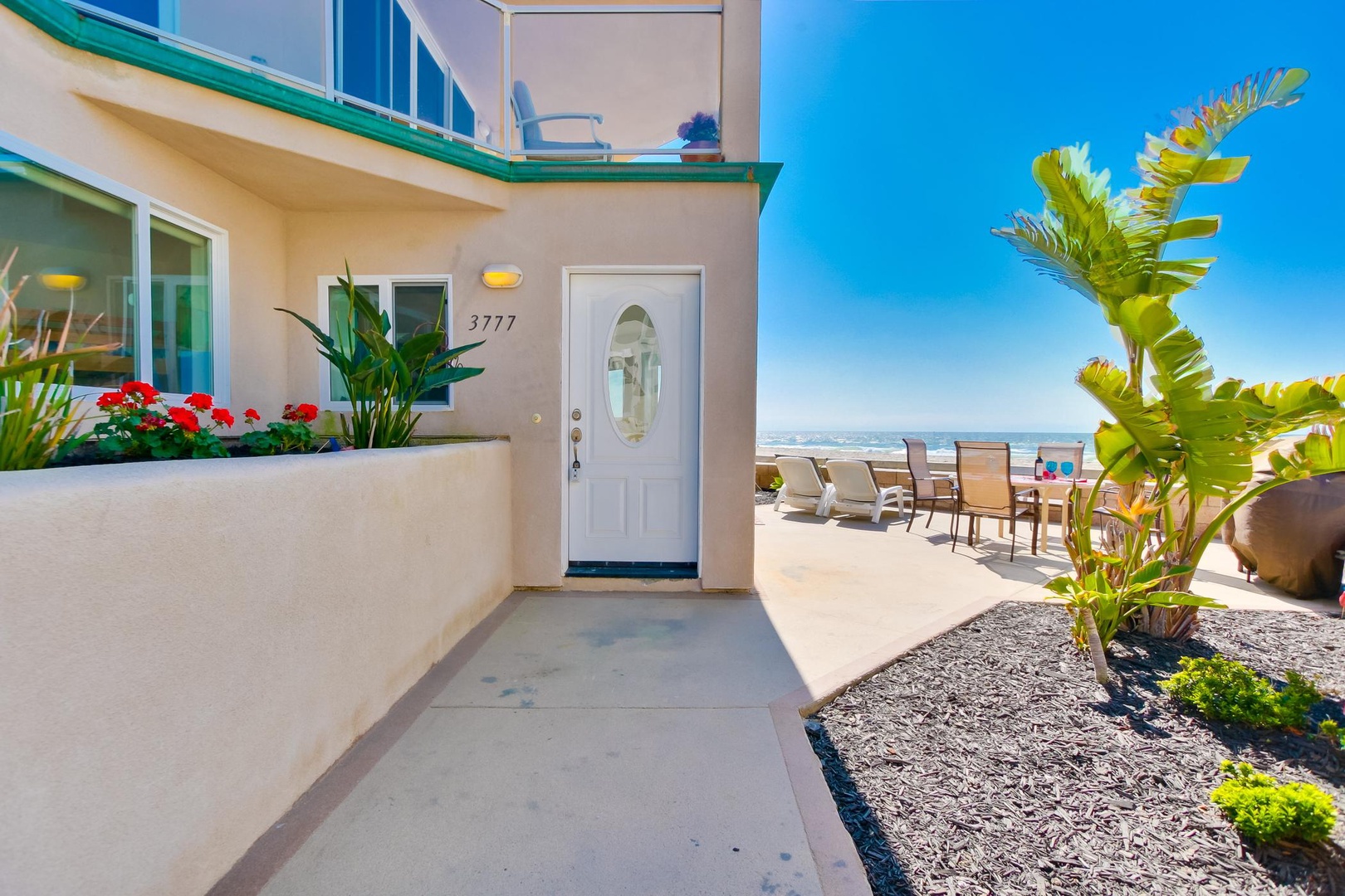 Ocean front patio