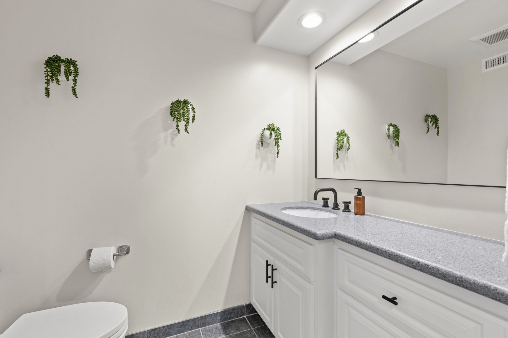 Main level powder bathroom