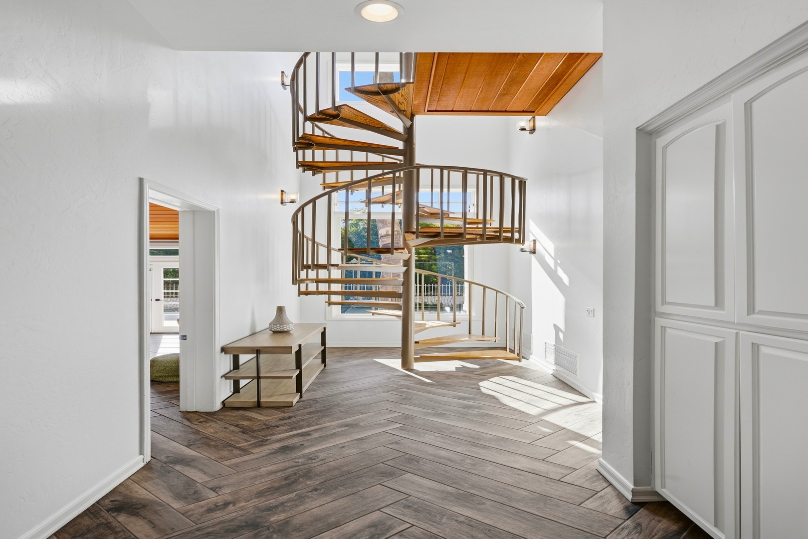 Staircase to the view deck and Loft Room