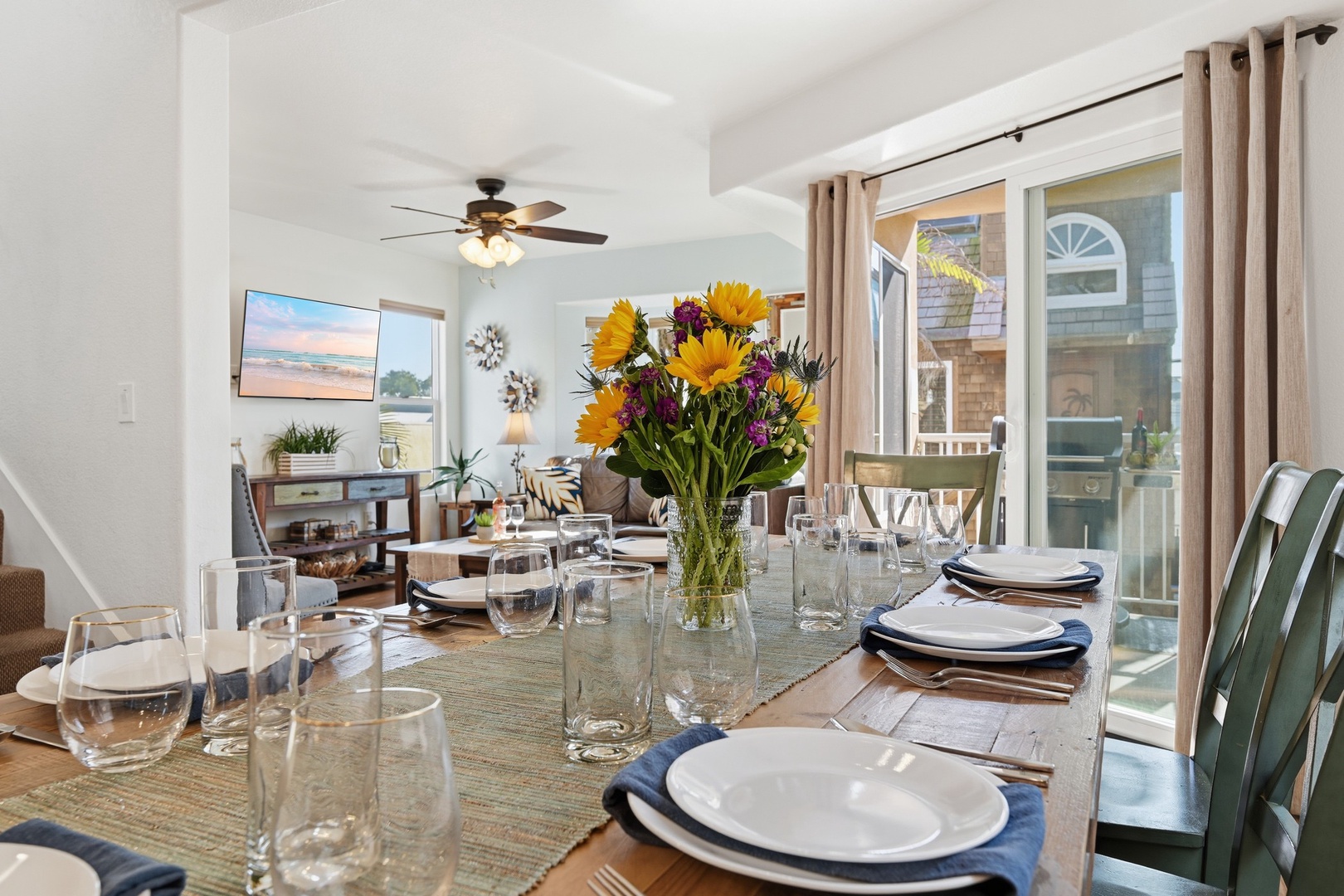 Plenty of seating at the dining table