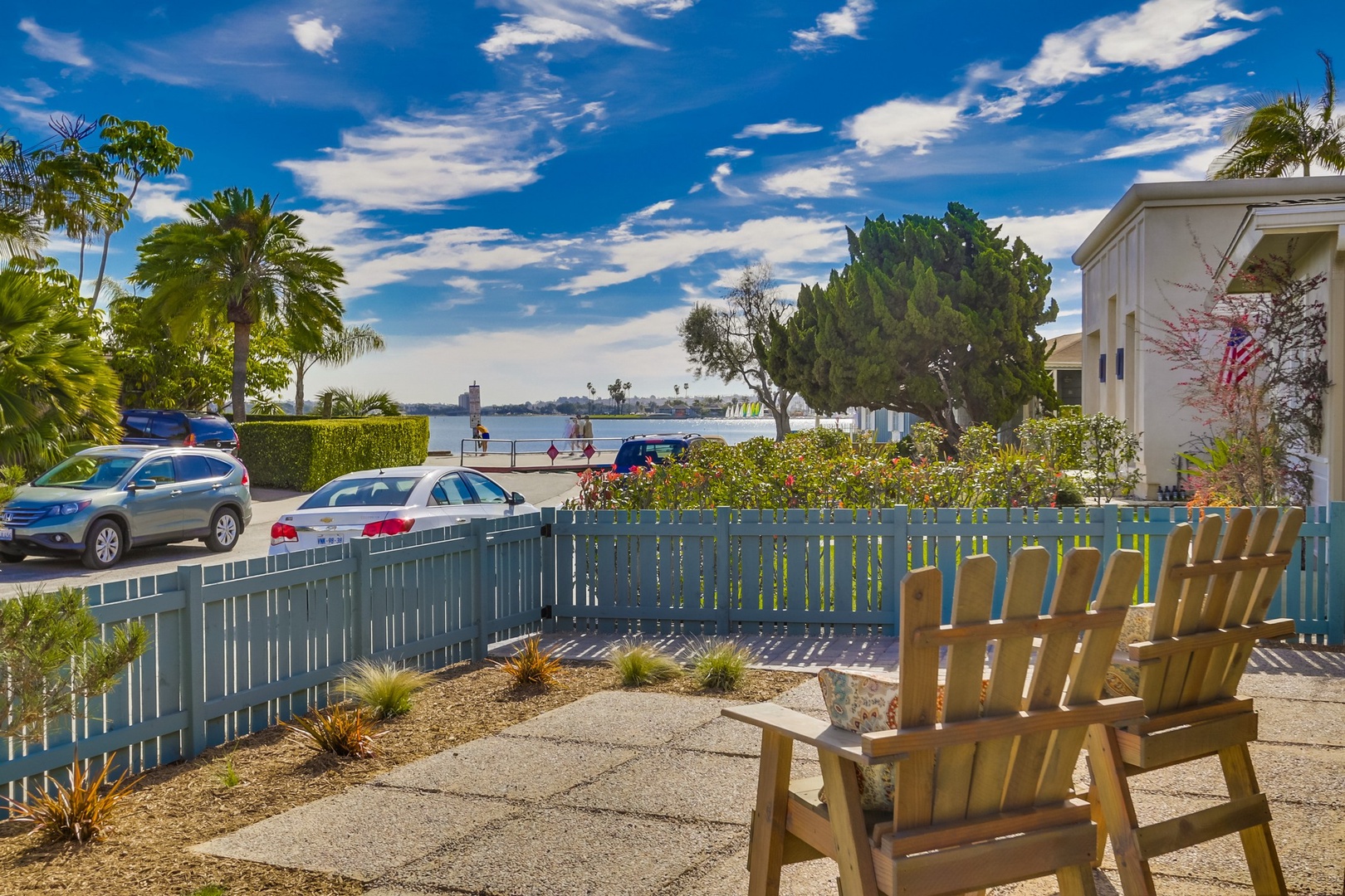 Views of the bay from the patio