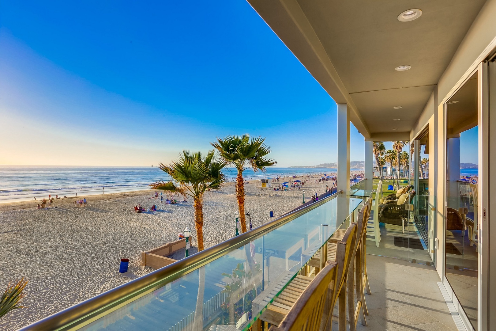 Panoramic ocean and beach views
