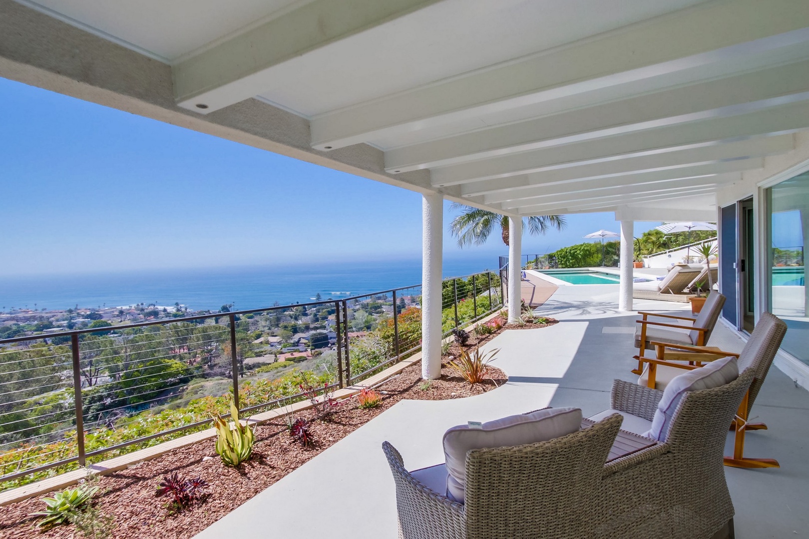 View towards pool deck