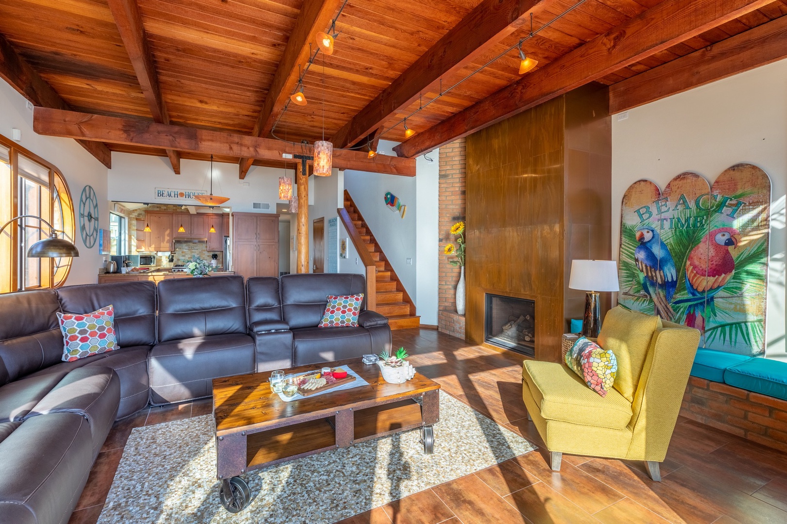 Living room towards kitchen