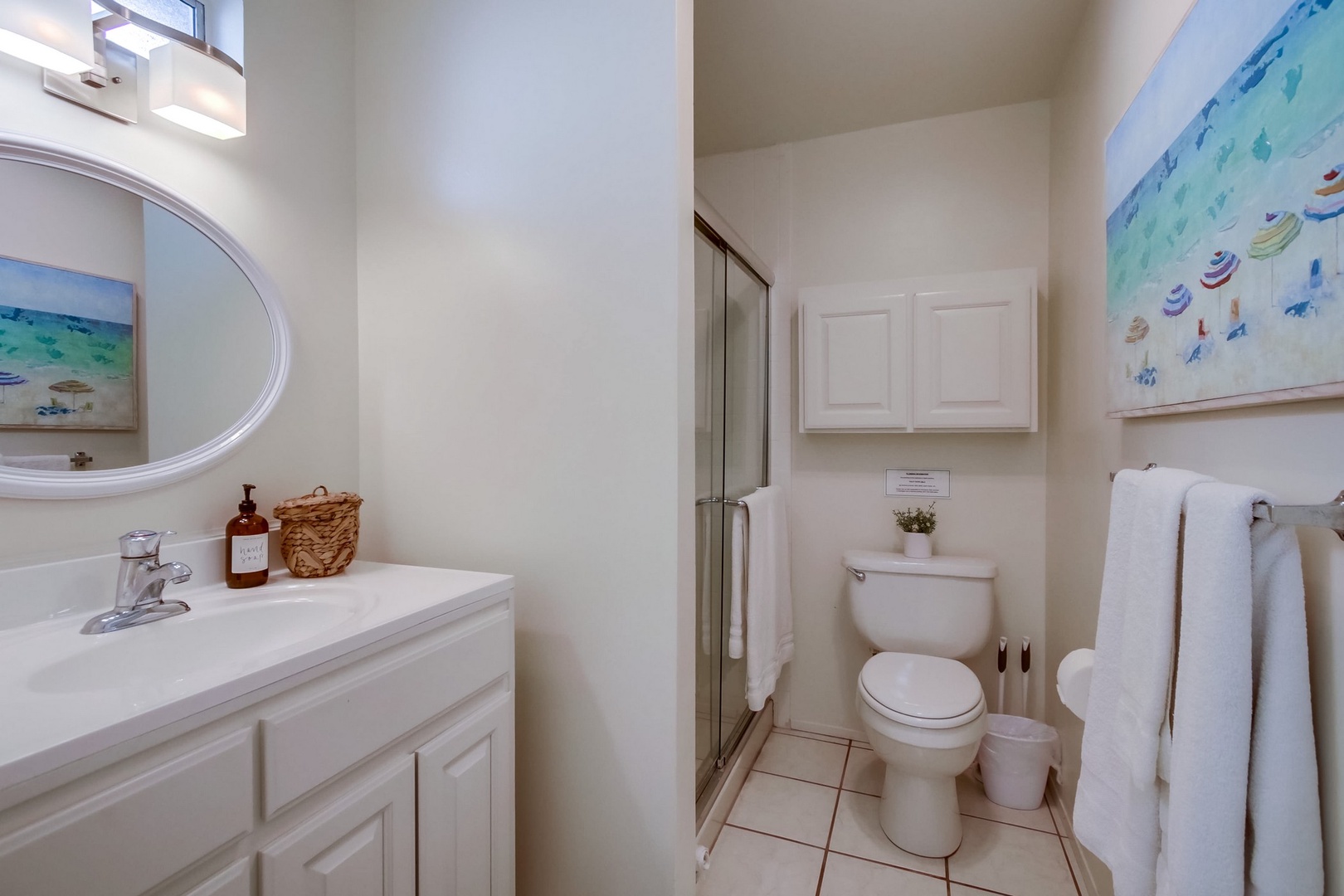 Downstairs bath with shower