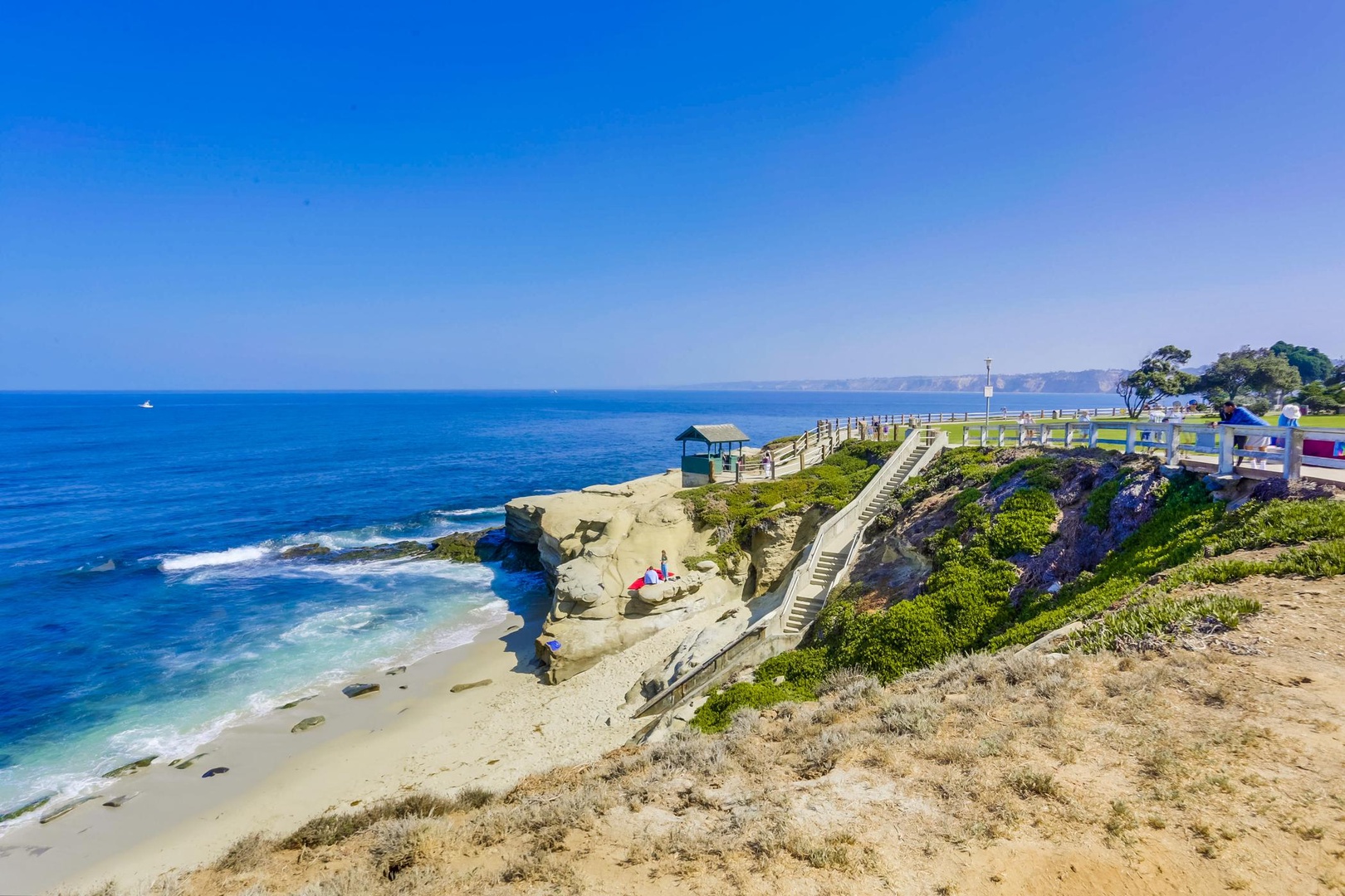 Stroll along the oceanfront bluffs