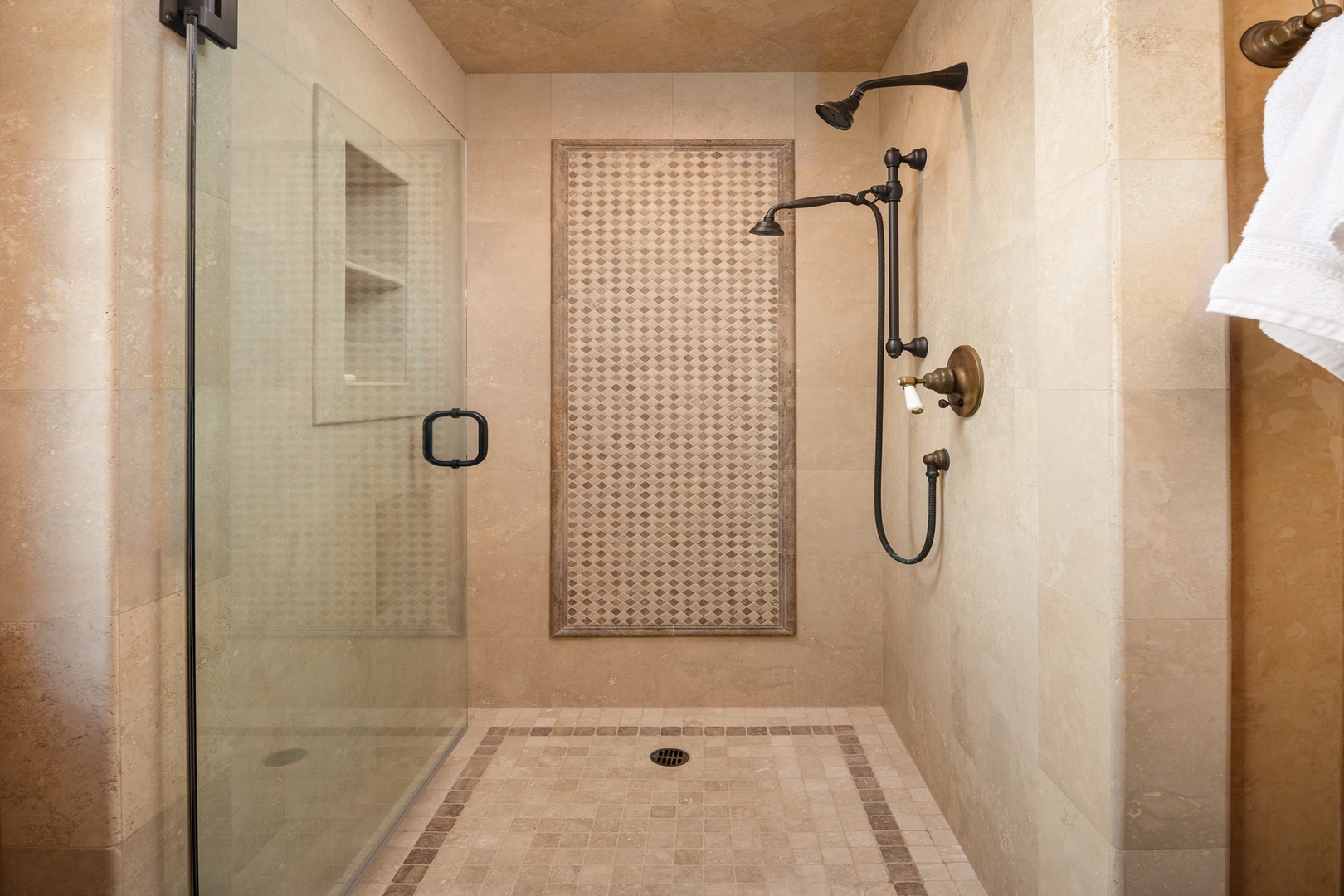 En-suite bath with a shower
